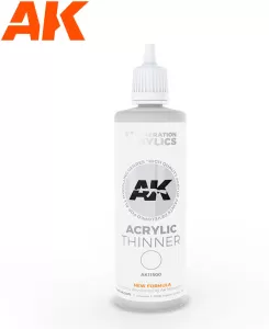 Photo de Ak Interactive Pot de Diluant - Acrylic Thinner (100 ml)
