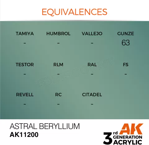 Photo de Ak Interactive Pot de Peinture - Astral Beryllium (17 ml)