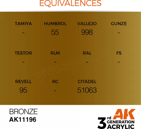 Photo de Ak Interactive Pot de Peinture - Bronze (17 ml)