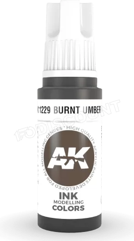 Photo de Ak Interactive Pot de Peinture - Burnt Umber Ink 17 Ml