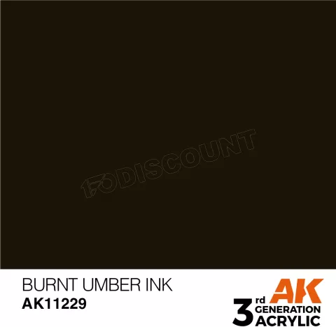 Photo de Ak Interactive  Pot de Peinture - Burnt Umber Ink 17 Ml