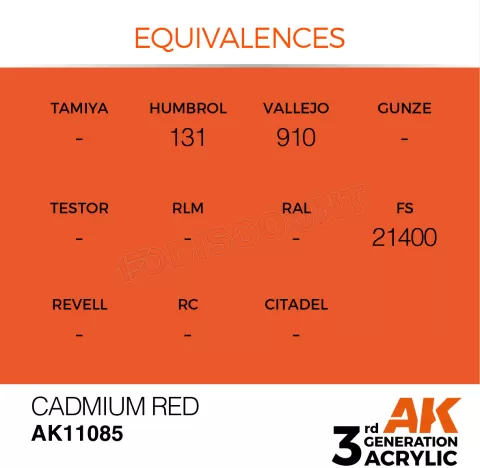 Photo de Ak Interactive Pot de Peinture - Cadmium Red (17 ml)