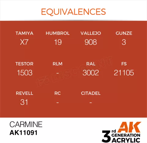 Photo de Ak Interactive Pot de Peinture - Carmine (17 ml)