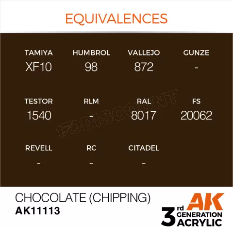 Photo de Ak Interactive Pot de Peinture - Chocolate (Chipping) (17 ml)