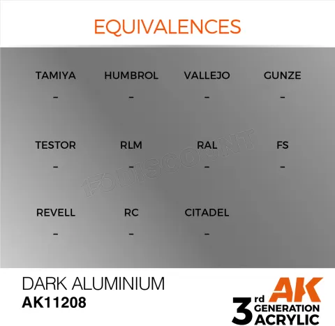 Photo de Ak Interactive Pot de Peinture - Dark Aluminium (17 ml)