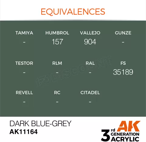 Photo de Ak Interactive Pot de Peinture - Dark Blue-Grey (17 ml)
