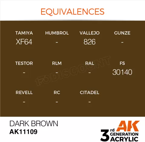 Photo de Ak Interactive Pot de Peinture - Dark Brown (17 ml)