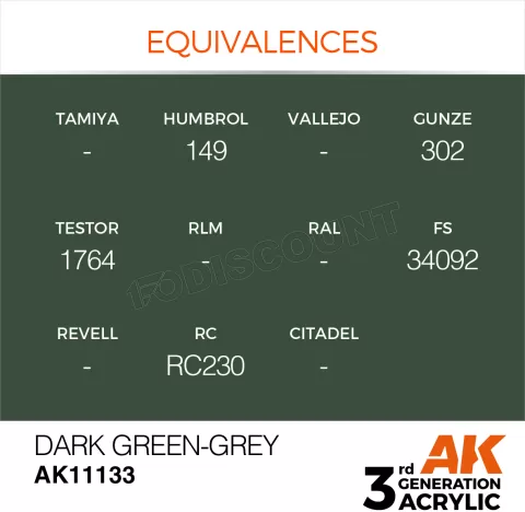 Photo de Ak Interactive Pot de Peinture - Dark Green-Grey (17 ml)