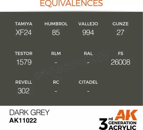 Photo de Ak Interactive Pot de Peinture - Dark Grey (17 ml)