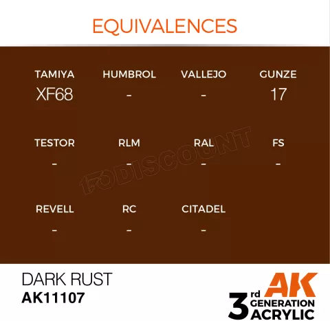 Photo de Ak Interactive Pot de Peinture - Dark Rust (17 ml)