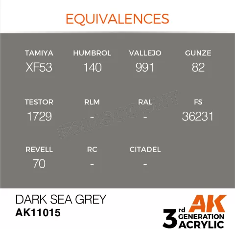 Photo de Ak Interactive Pot de Peinture - Dark Sea Grey (17 ml)