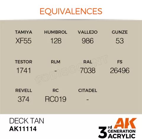 Photo de Ak Interactive Pot de Peinture - Deck Tan (17 ml)