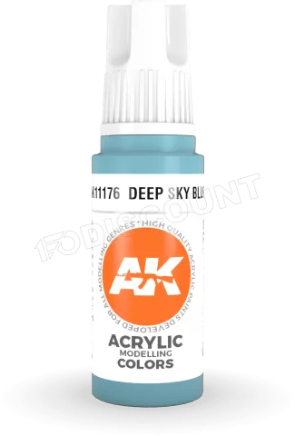Photo de Ak Interactive Pot de Peinture - Deep Sky Blue (17 ml)