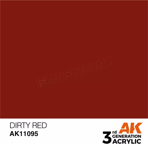 Photo de Ak Interactive  Pot de Peinture - Dirty Red (17 ml)