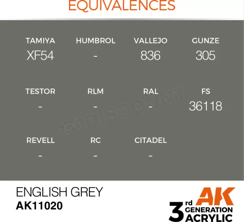 Photo de Ak Interactive  Pot de Peinture - English Grey (17 ml)