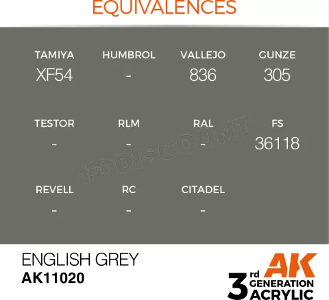 Photo de Ak Interactive Pot de Peinture - English Grey (17 ml)