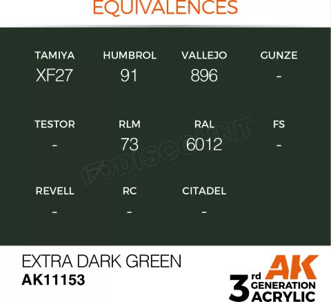 Photo de Ak Interactive Pot de Peinture - Extra Dark Green (17 ml)