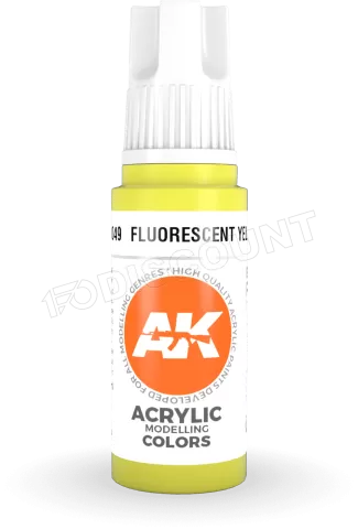 Photo de Ak Interactive  Pot de Peinture - Fluorescent Yellow (17 ml)