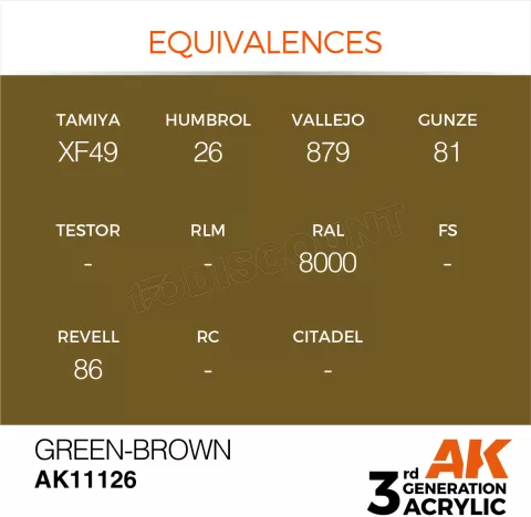 Photo de Ak Interactive Pot de Peinture - Green-Brown (17 ml)