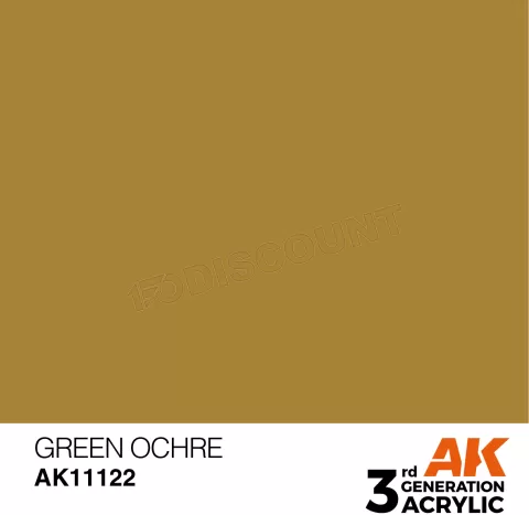 Photo de Ak Interactive Pot de Peinture - Green Ocher (17 ml)