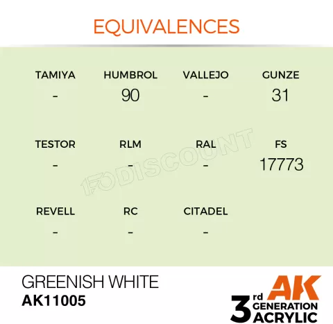 Photo de Ak Interactive Pot de Peinture - Greenish White (17 ml)