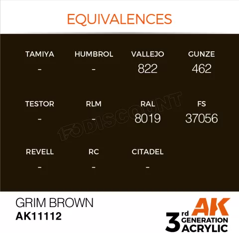 Photo de Ak Interactive Pot de Peinture - Grim Brown (17 ml)