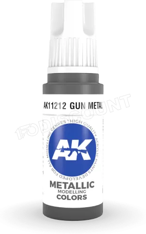 Photo de Ak Interactive  Pot de Peinture - Gun Metal (17 ml)