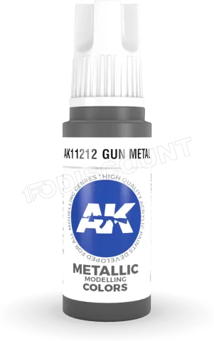 Photo de Ak Interactive Pot de Peinture - Gun Metal (17 ml)