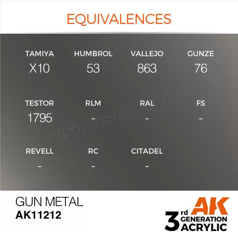 Photo de Ak Interactive Pot de Peinture - Gun Metal (17 ml)