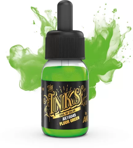 Photo de Ak Interactive Pot de Peinture - Inks Fluor Green (30 ml)