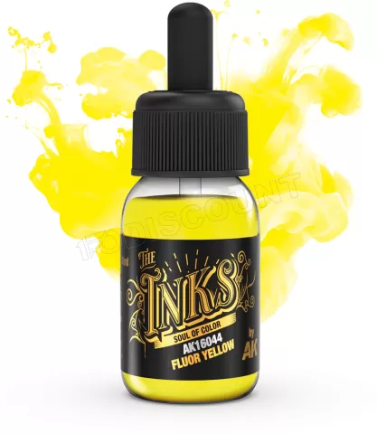 Photo de Ak Interactive Pot de Peinture - Inks Fluor Yellow (30 ml)