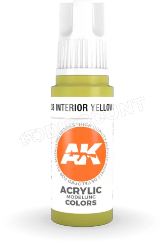 Photo de Ak Interactive Pot de Peinture - Interior Yellow Green (17 ml)
