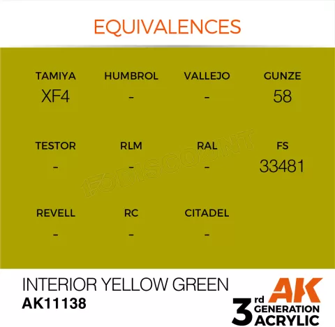 Photo de Ak Interactive Pot de Peinture - Interior Yellow Green (17 ml)