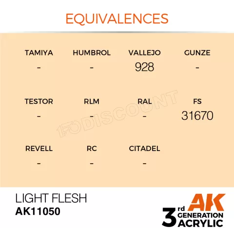 Photo de Ak Interactive Pot de Peinture - Light Flesh (17 ml)