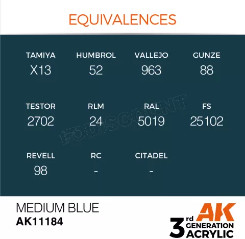 Photo de Ak Interactive Pot de Peinture - Medium Blue (17 ml)