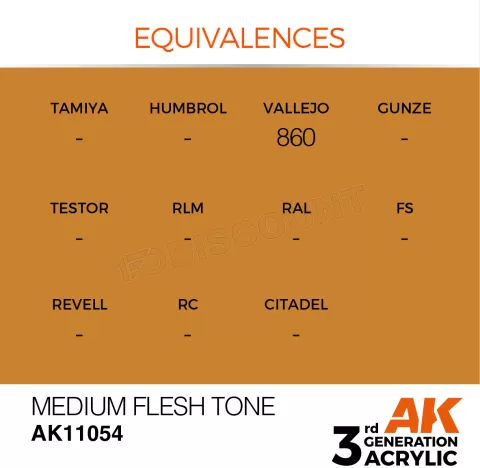 Photo de Ak Interactive Pot de Peinture - Medium Flesh Tone (17 ml)