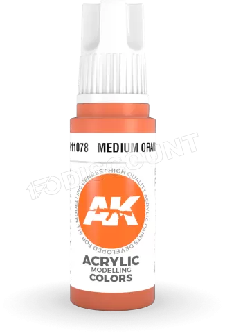 Photo de Ak Interactive Pot de Peinture - Medium Orange (17 ml)