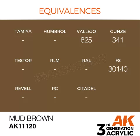 Photo de Ak Interactive Pot de Peinture - Mud Brown (17 ml)