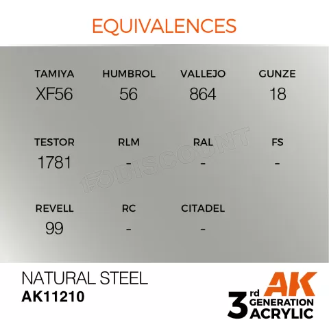 Photo de Ak Interactive Pot de Peinture - Natural Steel (17 ml)