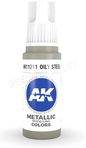 Photo de Ak Interactive Pot de Peinture - Oily Steel (17 ml)