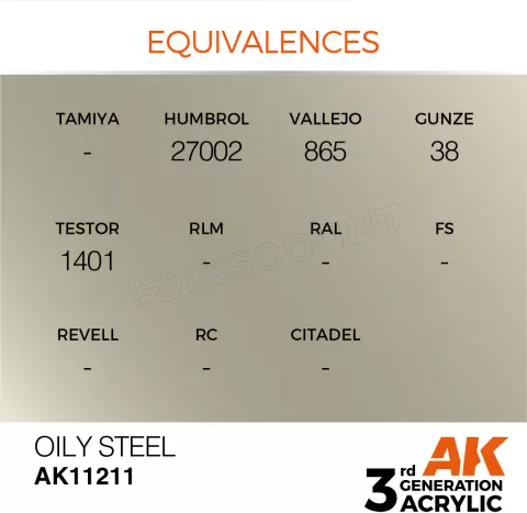 Photo de Ak Interactive  Pot de Peinture - Oily Steel (17 ml)