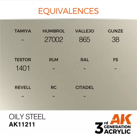 Photo de Ak Interactive Pot de Peinture - Oily Steel (17 ml)
