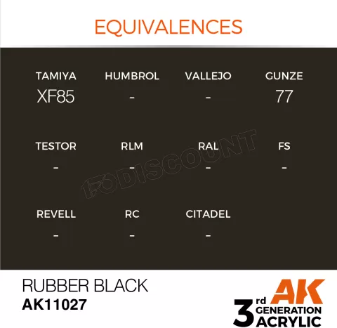Photo de Ak Interactive  Pot de Peinture - Rubber Black (17 ml)