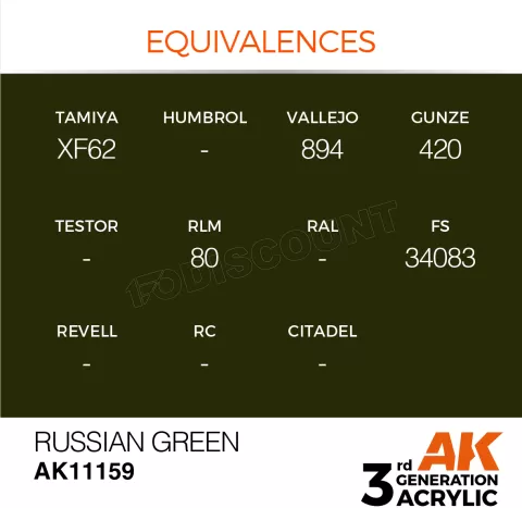Photo de Ak Interactive Pot de Peinture - Russian Green (17 ml)