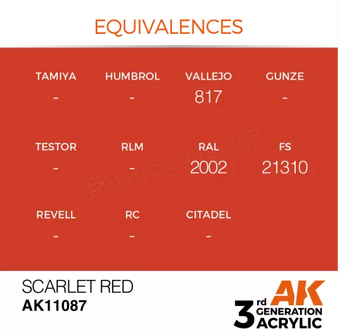 Photo de Ak Interactive Pot de Peinture - Scarlet Red (17 ml)