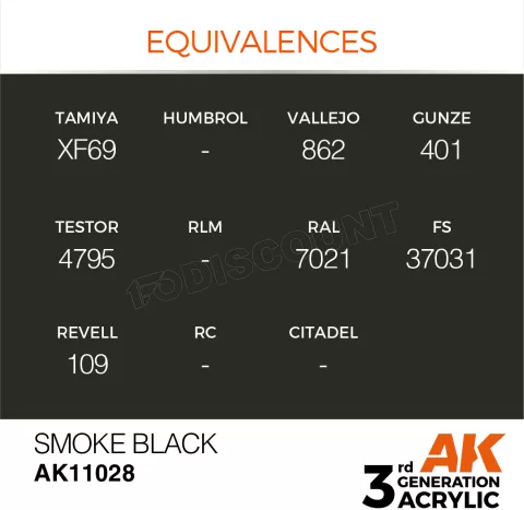 Photo de Ak Interactive Pot de Peinture - Smoke Black (17 ml)