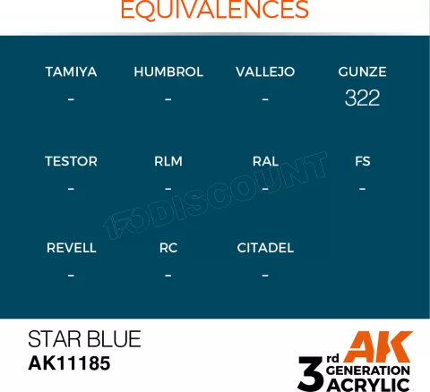 Photo de Ak Interactive Pot de Peinture - Star Blue (17 ml)