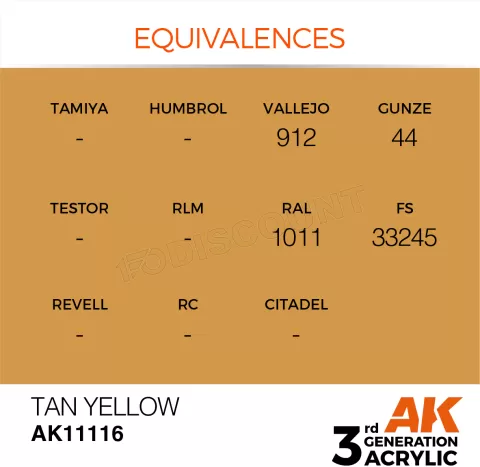 Photo de Ak Interactive Pot de Peinture - Tan Yellow (17 ml)