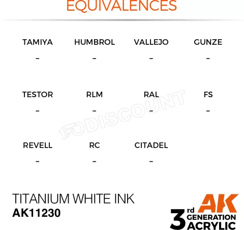 Photo de Ak Interactive  Pot de Peinture - Titanium White Ink (17 ml)
