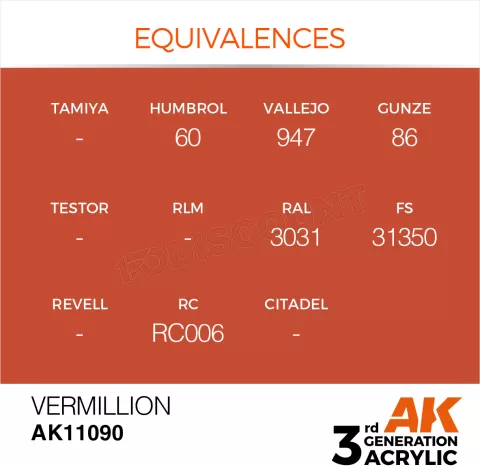 Photo de Ak Interactive Pot de Peinture - Vermillion (17 ml)